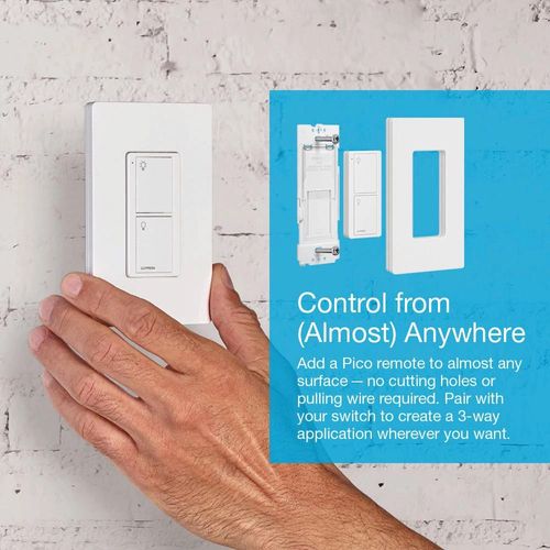 Main product image of Caseta Original 3-Way Smart Switch, Neutral Required Light (Almond) (6A, 120V, 720W)