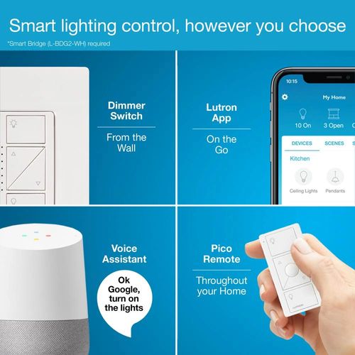 Main product image of Caseta Original 3-Way Smart Dimmer Switch (Ivory) (6A, 120V, 720W)