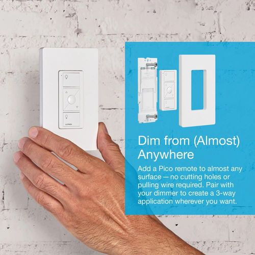 Main product image of Caseta Original 3-Way Smart Dimmer Switch Light (Almond) (6A, 120V, 720W)