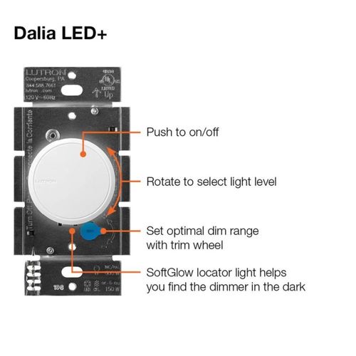 Main product image of Dalia Led+ Rotary Dimmer (White)