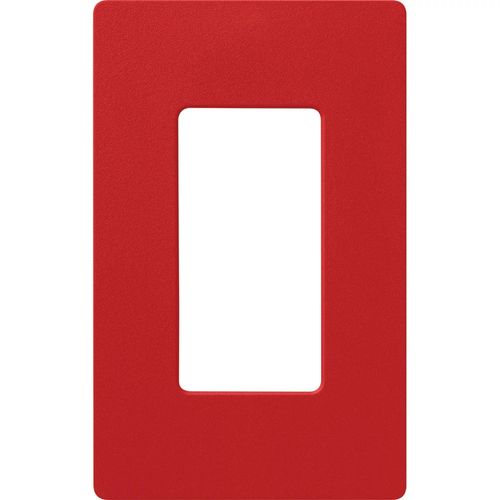 Main product image of Claro 1 Gang Wall Plate for Decorator/Rocker Switches, Satin (Signal Red)