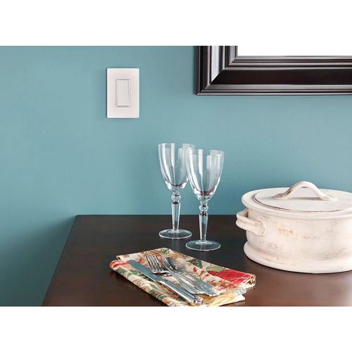 Main product image of Claro 1 Gang Wall Plate for Decorator/Rocker Switches, Satin (Snow)