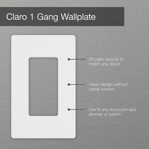 Main product image of Claro 1 Gang Wall Plate for Decorator/Rocker Switches, Satin (Taupe)