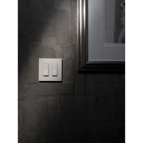 Main product image of Claro 2 Gang Wall Plate for Decorator/Rocker Switches, Satin (Cobblestone)