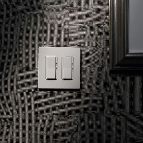 Main product image of Claro 2 Gang Wall Plate for Decorator/Rocker Switches, Satin (Cobblestone)