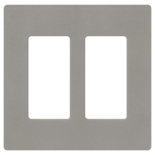 Main product image of Claro 2 Gang Wall Plate for Decorator/Rocker Switches, Satin (Cobblestone)
