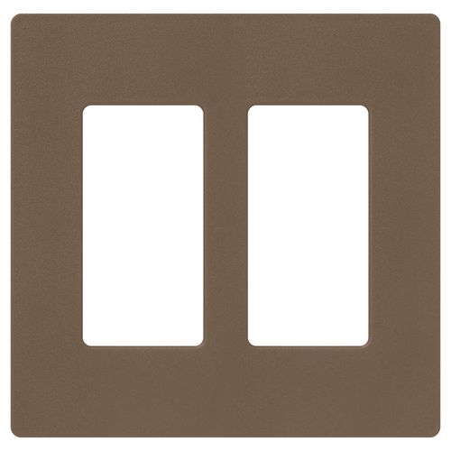 Main product image of Claro 2 Gang Wall Plate for Decorator/Rocker Switches, Satin (Espresso)
