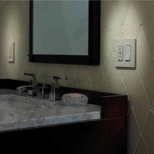 Main product image of Claro 2 Gang Wall Plate for Decorator/Rocker Switches, Satin (Glacier White)
