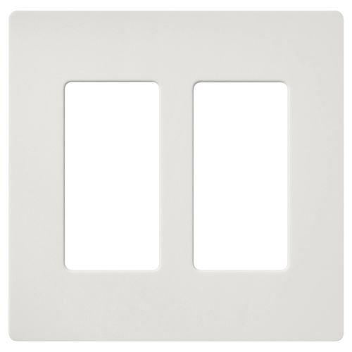 Main product image of Claro 2 Gang Wall Plate for Decorator/Rocker Switches, Satin (Lunar Gray)