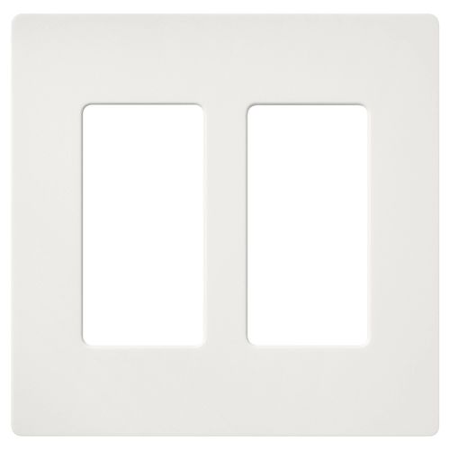 Main product image of Claro 2 Gang Wall Plate for Decorator/Rocker Switches, Satin (Architectural White)