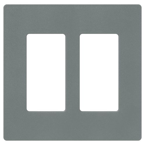Main product image of Claro 2 Gang Wall Plate for Decorator/Rocker Switches, Satin (Slate)