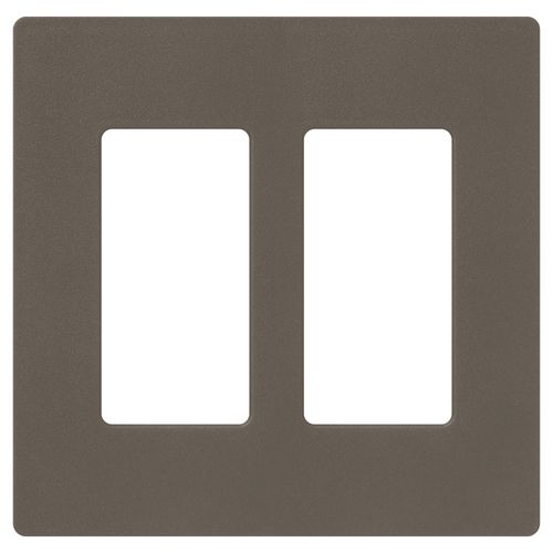 Main product image of Claro 2 Gang Wall Plate for Decorator/Rocker Switches, Satin (Truffle)