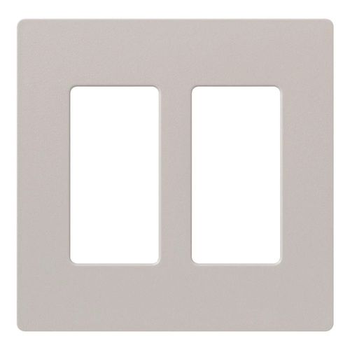 Main product image of Claro 2 Gang Wall Plate for Decorator/Rocker Switches, Satin (Taupe)