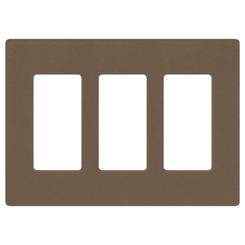 Main product image of Claro 3 Gang Wall Plate for Decorator/Rocker Switches, Satin (Espresso)