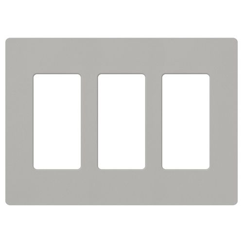 Main product image of Claro 3 Gang Wall Plate for Decorator/Rocker Switches, Satin (Pebble)