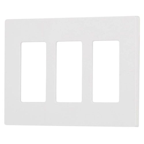 Main product image of Claro 3 Gang Wall Plate for Decorator/Rocker Switches, Satin (Architectural White)