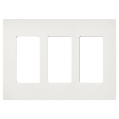 Main product image of Claro 3 Gang Wall Plate for Decorator/Rocker Switches, Satin (Architectural White)