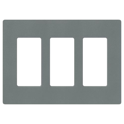 Main product image of Claro 3 Gang Wall Plate for Decorator/Rocker Switches, Satin  (Slate)