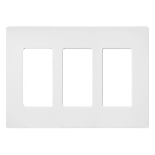 Main product image of Claro 3 Gang Wall Plate for Decorator/Rocker Switches, Satin (Snow)