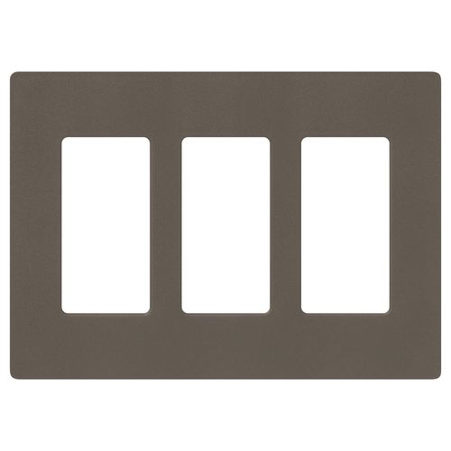 Main product image of Claro 3 Gang Wall Plate for Decorator/Rocker Switches, Satin  (Truffle)
