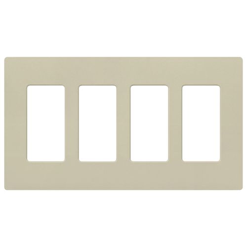 Main product image of Claro 4 Gang Wall Plate for Decorator/Rocker Switches, Satin  (Clay)