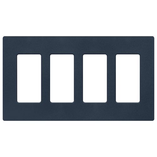 Main product image of Claro 4 Gang Wall Plate for Decorator/Rocker Switches, Satin  (Deep Sea)