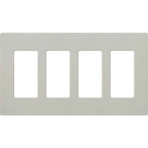 Main product image of Claro 4 Gang Wall Plate for Decorator/Rocker Switches, Satin  (Mist)