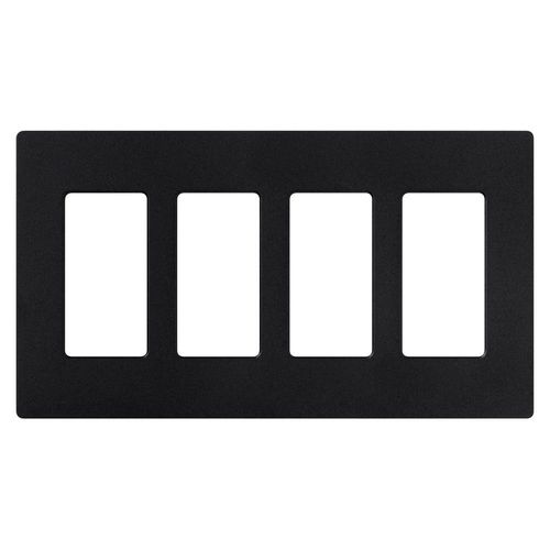 Main product image of Claro 4 Gang Wall Plate for Decorator/Rocker Switches, Satin  (Midnight)