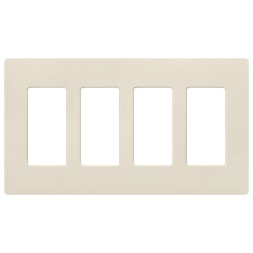 Main product image of Claro 4 Gang Wall Plate for Decorator/Rocker Switches, Satin  (Pumice)