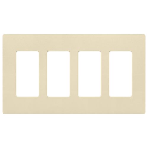 Main product image of Claro 4 Gang Wall Plate for Decorator/Rocker Switches, Satin  (Sand)