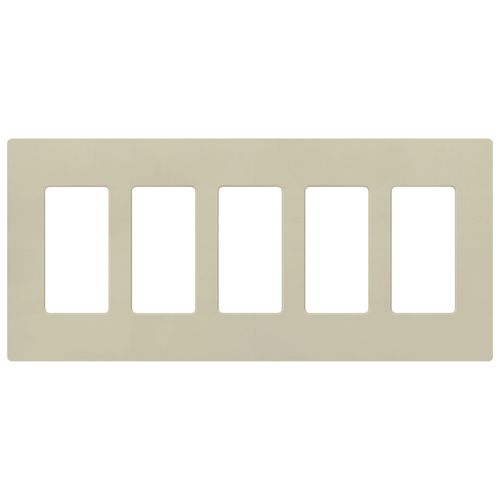 Main product image of Claro 5 Gang Wall Plate for Decorator/Rocker Switches, Satin (Clay)