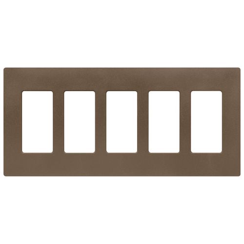Main product image of Claro 5 Gang Wall Plate for Decorator/Rocker Switches, Satin (Espresso)