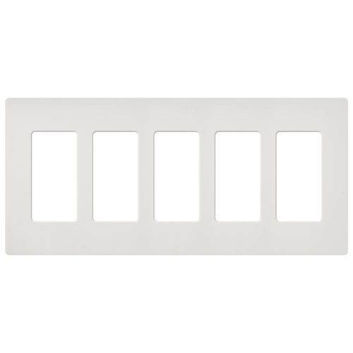 Main product image of Claro 5 Gang Wall Plate for Decorator/Rocker Switches, Satin (Lunar Gray)