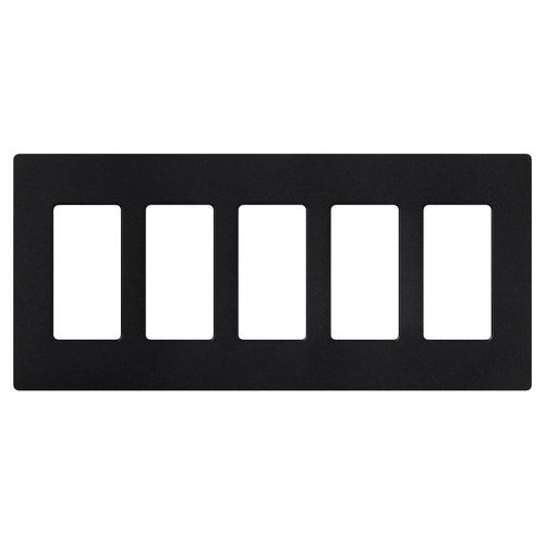 Main product image of Claro 5 Gang Wall Plate for Decorator/Rocker Switches, Satin  (Midnight) (Midnight)