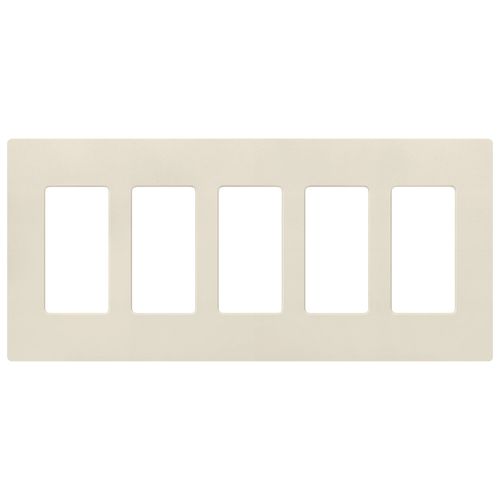 Main product image of Claro 5 Gang Wall Plate for Decorator/Rocker Switches, Satin (Pumice)