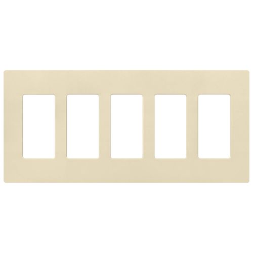Main product image of Claro 5 Gang Wall Plate for Decorator/Rocker Switches, Satin (Sand)
