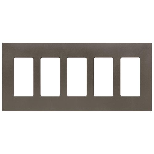 Main product image of Claro 5 Gang Wall Plate for Decorator/Rocker Switches, Satin (Truffle)