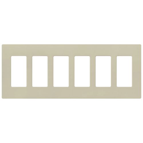 Main product image of Claro 6 Gang Wall Plate for Decorator/Rocker Switches, Satin (Clay)