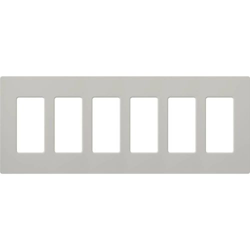 Main product image of Claro 6 Gang Wall Plate for Decorator/Rocker Switches, Satin (Mist)