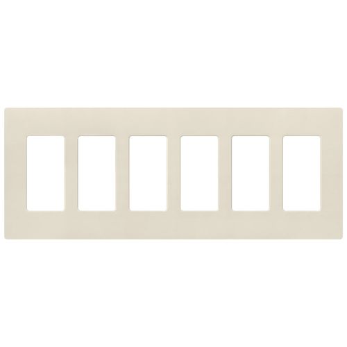 Main product image of Claro 6 Gang Wall Plate for Decorator/Rocker Switches, Satin (Pumice)