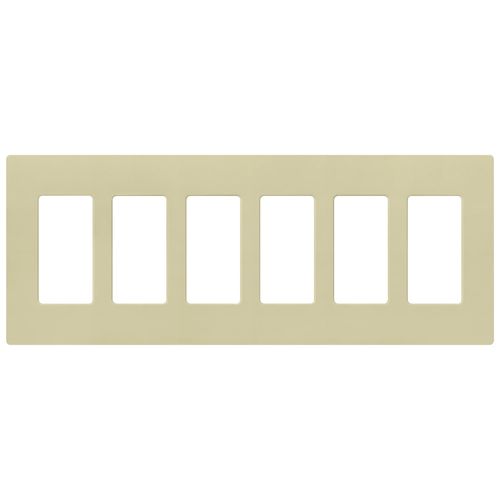 Main product image of Claro 6 Gang Wall Plate for Decorator/Rocker Switches, Satin (Sage)