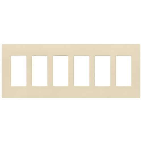 Main product image of Claro 6 Gang Wall Plate for Decorator/Rocker Switches, Satin (Sand)