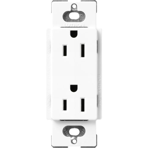 Main product image of Claro 15A Duplex Receptacle, Satin (Brilliant White)