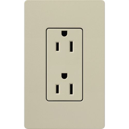 Main product image of Claro 15A Duplex Receptacle, Satin (Clay)