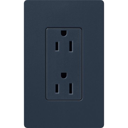 Main product image of Claro 15A Duplex Receptacle, Satin (Deep Sea)