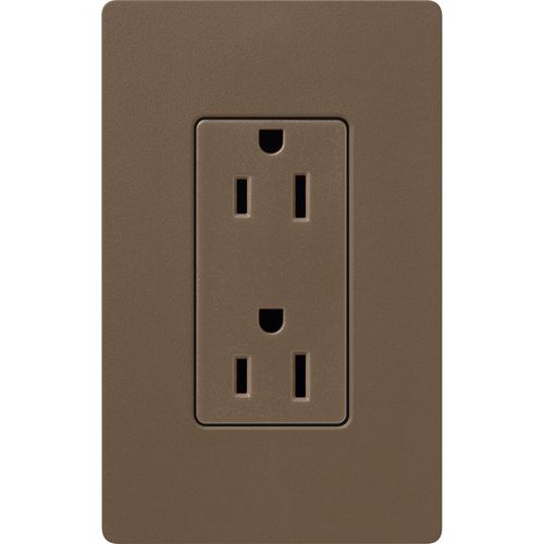 Main product image of Claro 15A Duplex Receptacle, Satin (Espresso)