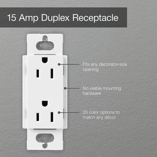 Main product image of Claro 15A Duplex Receptacle, Satin (Espresso)