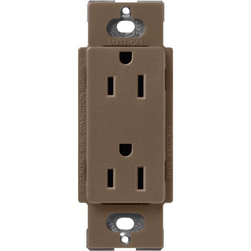 Main product image of Claro 15A Duplex Receptacle, Satin (Espresso)