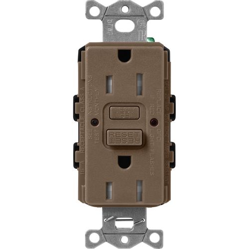 Main product image of Claro 15A Self Test Tamper Resistant Duplex Receptacle (Espresso)