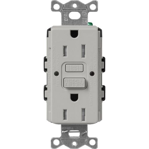 Main product image of Claro 15A Self Test Tamper Resistant Duplex Receptacle (Pebble)